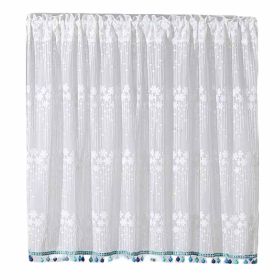 Short Kitchen Semi-Sheer Cafe Tier Curtain Pendant Doorway Hallway Curtain,59x35 inch