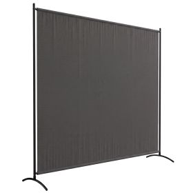 Outdoor Privacy Screen, 5.9FT Tall Room Divider with UPF30+ Protection, Freestanding Privacy Panel, Dark Gray