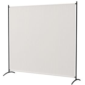 Outdoor Privacy Screen, 5.9FT Tall Room Divider with UPF30+ Protection, Freestanding Privacy Panel, Beige