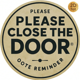CIFbuy 1pc Metal Iron Sign 7.87x7.87 Inch Please Close the Door, "the Door, 2D" Printed, Decor with Bold Black Text & Yellow BackgroundTikTok, Ti