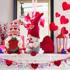 Valentines Day Lighted Gnomes for Home Décor 2PCS Table Red Cupid Gnome Decorations Swedish Plush Elf Scandinavian Tomte Elf Ornaments Sweet Gift