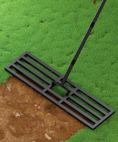44x10 inch Lawn Leveling Rake, Upgraded Lawn Leveler Tool Heavy Duty Reinforced Connection, Garden Rake with Adjustable Long Handle