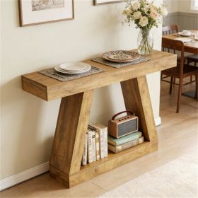 140cm Console Table in Country House Style with Storage Space Sofa Table Rustic Design Living Room Furniture