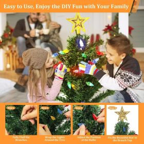 Solar Christmas Pathway Lights for Outdoor Decorations,Outside Christmas Tree Stake Lights (quantity: 4pcs)